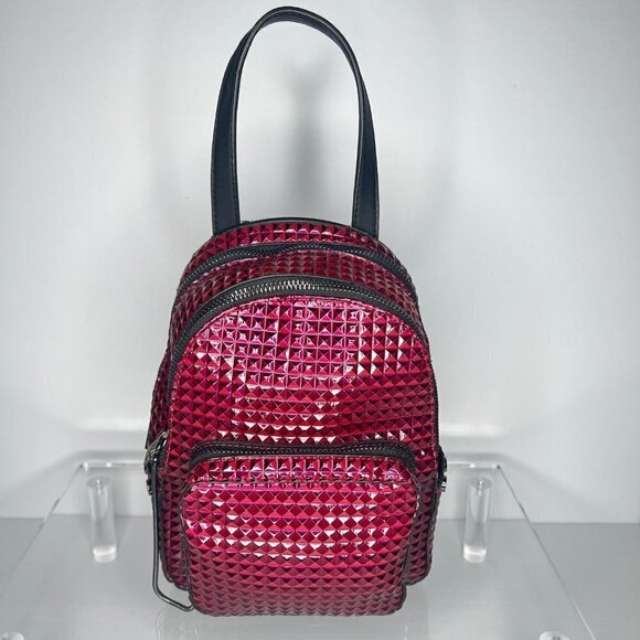 Juicy Couture Aspen Mini Zippy Convertible Backpack Crossbody Bag Raspberry - Picture 1 of 14